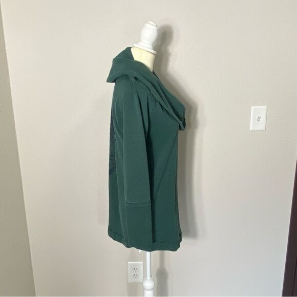 Soft Surroundings Green Cowl Neck Sweater W/ Floral Design On Back Womens Size S - Picture 8 of 15